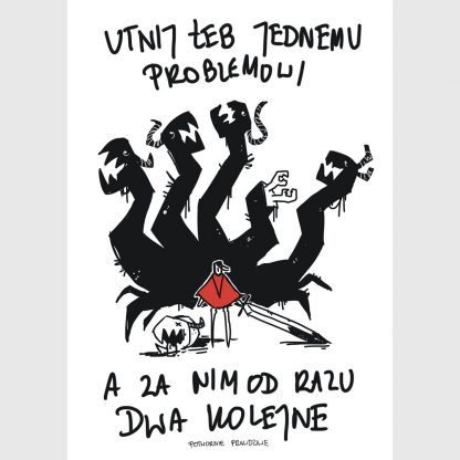 hydra plakat moja grecka tragedia walka problem potwornie prawdziwe ilustracja