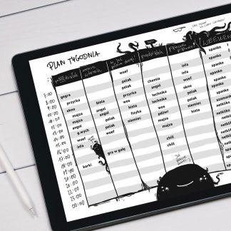 potwornie prawdziwe tablet planer plan zajęć plan lekcji
